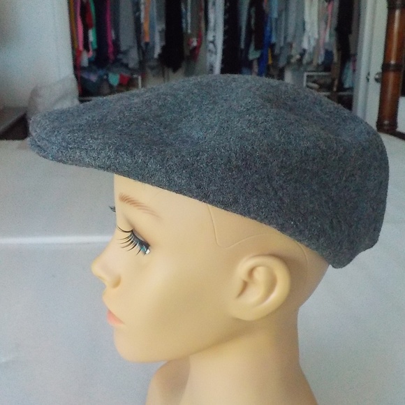 damen hastings Gray Wool Newsboy Cap (UNISEX) - Picture 3 of 6